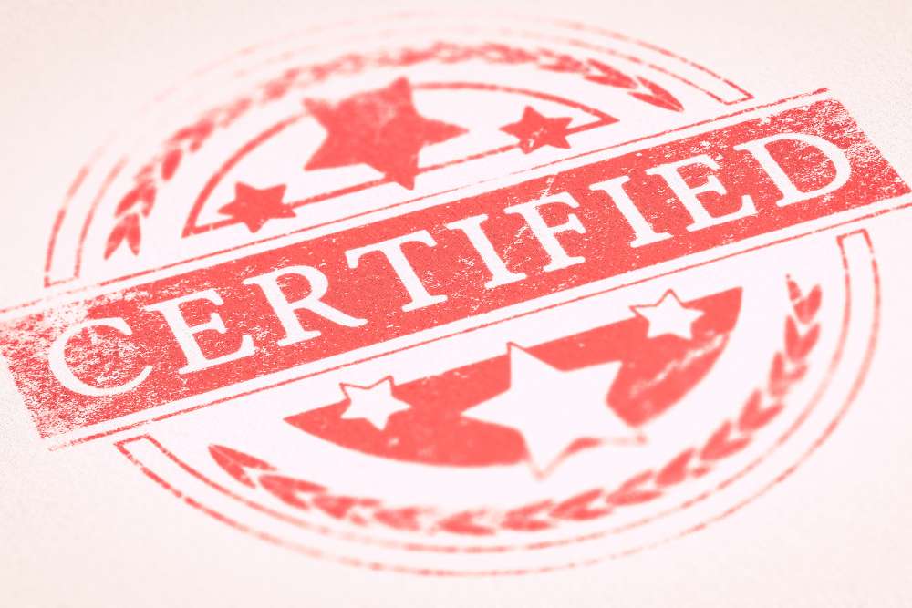 the seal of certification